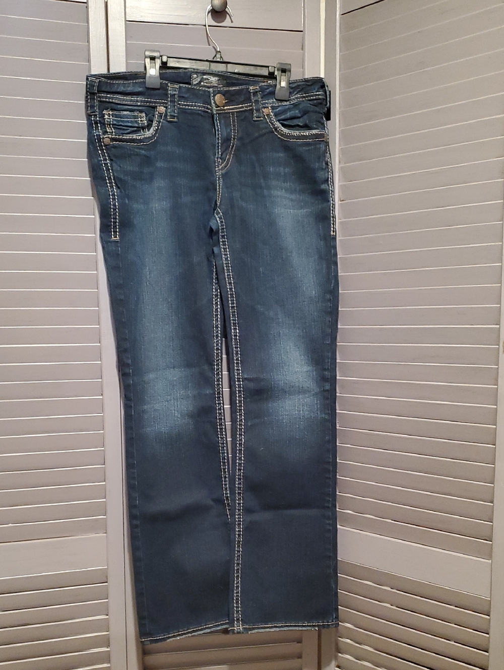 Silver Jeans Women’s Aiko Mid Rise Slim Boot Cut Indigo Size W32 L31